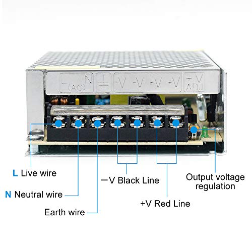 inShareplus 12V 60W LED Power Supply, DC Switching Power Supply, 100-240V AC to DC 12 Volt LED Driver, Converter, 5A 60W Transformer for LED Strip Light, Computer Project - style: 12V 60W
