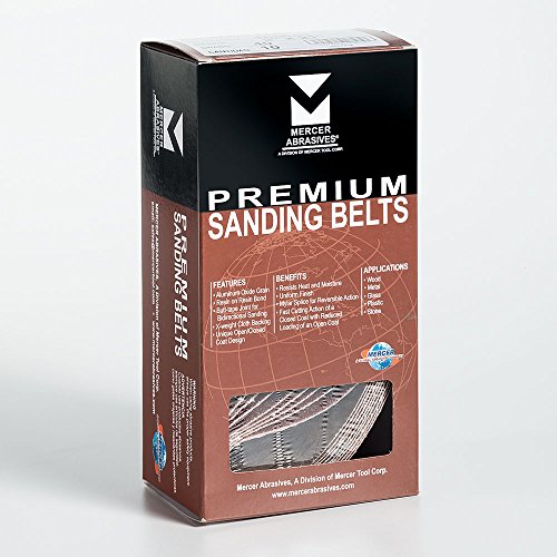 Mercer Industries 106040-3" x 21" Aluminum Oxide Sanding Belts, 40 Grit (10 Pack) - size: 3 x 21, style: 40 Grit