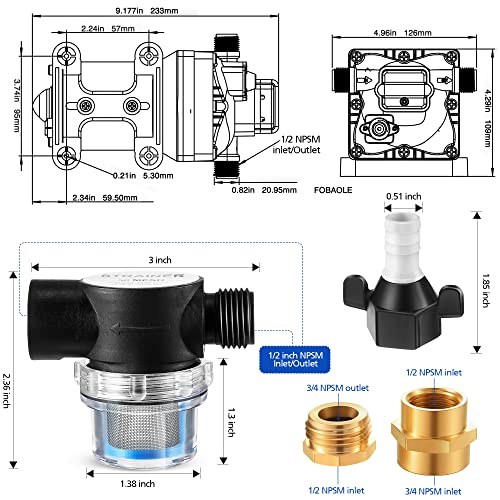Water Pressure Booster Pump 110V 5.5GPM 70PSI Self Priming Water Pump (Pack of 2) - color: Black, size: Medium (Pack of 2)