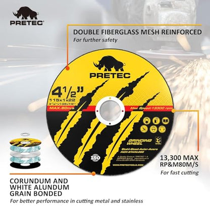 55 Pack Cut Off Wheels 4-1/2", Metal Cutting Wheel for Angle Grinder - size: 4-1/2 INCH