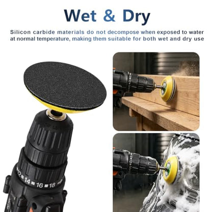 100 PCS 3000 Grit 3 Inch Hook and Loop Sanding Discs - color: 3000 Grit