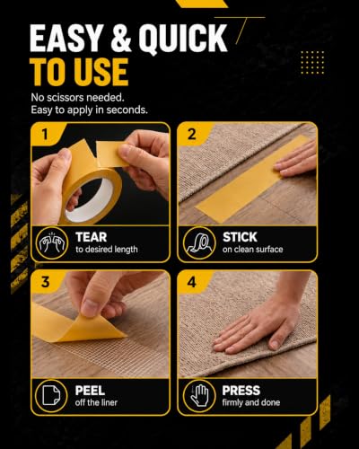 Heavy Duty Double Sided Mounting Tape 1 inch x 66 Ft - size: 1 Inch x 66FT