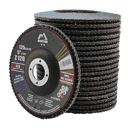 Merryland 20 Pack 120 Grit Flap Disc 5 inch Metal T29 Flap Wheel - style: Z120 20PCS