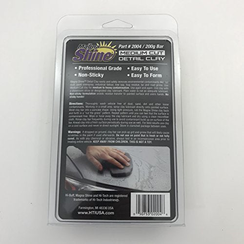 Magna Shine Car Detail Clay Bar | Medium Cut 200G | Safely Cleans Paint