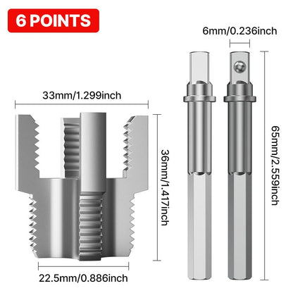 HUHAO Integrated Internal & External Pipe Threading Tool with 1/2'' & 3/4'' Dies, Electric Drill Compatible 2 in 1 Pvc Pipe Threader Kit, Dual-Function Pipe Thread Cutting Tool,3/4" - size: 1pc(3/4")