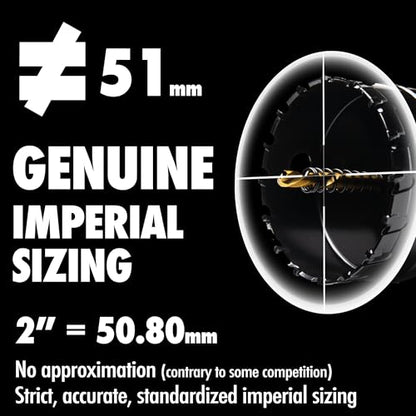2" Tungsten Carbide Tipped Hole Saw Drill Bit for Hard Metal, 50.8mm Inch Hole Cutter for Sheet Metal, Stainless Steel, Iron, Wood, Plastic - size: 2 in