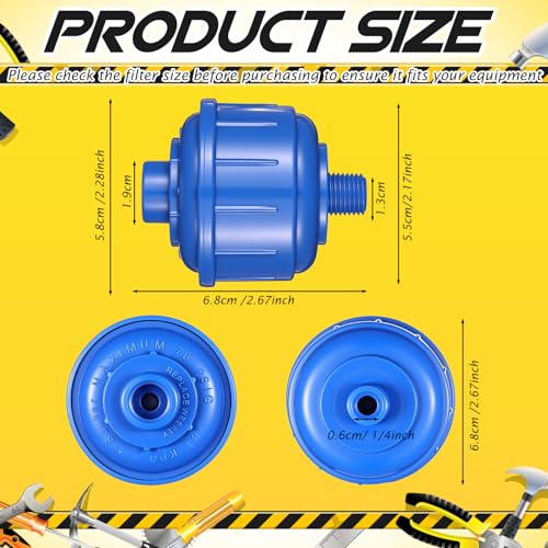 Frienda 4 Pcs Air Water Filter for Spray Gun, 1/4 Inch High Flow,Blue - color: Blue