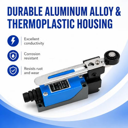 Adjustable Roller Lever Arm Limit Switch NC-NO CNC Mill Router ME-8108 2Pcs