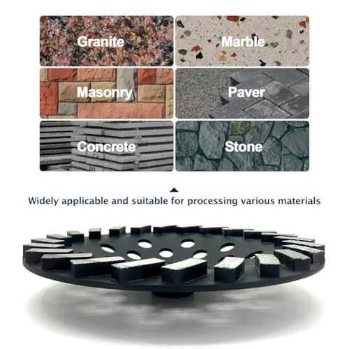 5/8"-11 Threaded Arbor Grinder Wheels 7 inch Concrete Diamond Grinding Disc - style: 7 Inch 5/8"-11 Threaded