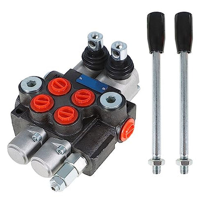 findmall 2 Spool Hydraulic Directional Control Valve 11GPM 3625PSI - size: 11 GPM, style: 2 Spool
