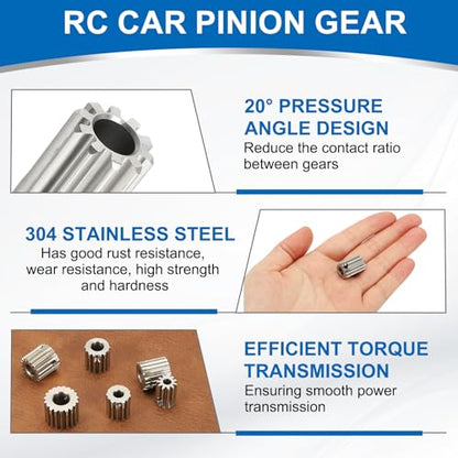 uxcell 1 Mod 10T Spur Gear 6mm Bore, 304 Stainless Steel Pinion Gear - size: 1 Mod 10T, 6mm