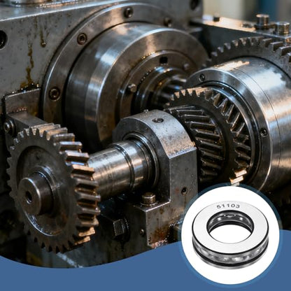 uxcell 2Pcs Thrust Ball Bearings, 17mm Bore 30mm OD 9mm Thick 51103 ABEC5 - size: 51103 17mm x 30mm x 9mm