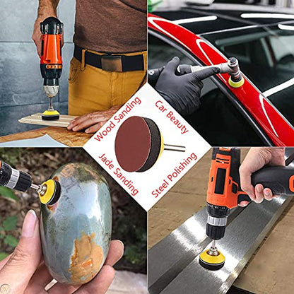 130 PCS 3 Inch Sanding Discs Hook and Loop, MAPRIAL 40 Grit Course Sandpaper Attachment for Drill Sander Grinder Rotary Tools, Wood Furniture, Woodworking, Metal Polishing - size: 3 inch - 40 grit