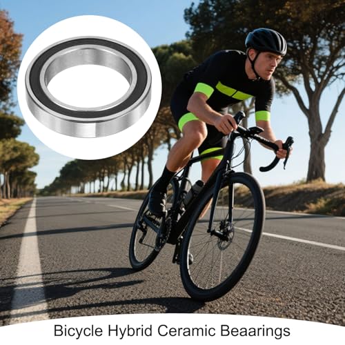 uxcell 6805-2RS Hybrid Ceramic Deep Groove Ball Bearings 25x37x7mm Si3N4 Silicon Nitride Balls Steel Rings Double Sealed Bearing for Motors, CNC Spindles (ABEC5) - size: 6805-2RS