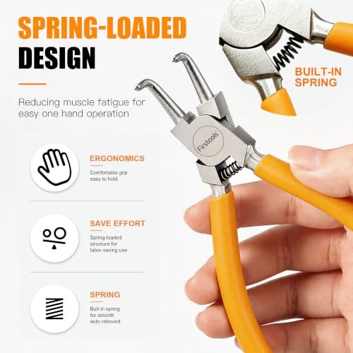 8PCS Snap Ring Pliers Set, 6" & 7" Internal External Circlip Tool