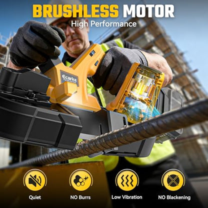2-1/2" Cordless Band Saw Compatible with Dewalt 20V Battery (Tool Only) - color: Yellow