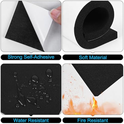 ToLanbbt 8 PCS Adhesive Foam Padding Sheets Closed Cell Neoprene Foam Sheet 1/8" Thick, 4" x 4" Self Stick Insulation Anti Vibration Pads Anti-Slip for Furniture, Cars, Speakers, DIY - size: 4" x 4" x 1/8"