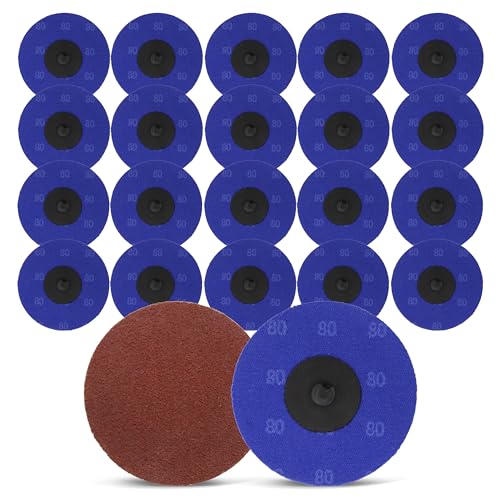 ABN Aluminum Oxide Sanding Discs 25-Pack, 3in, 80 Grit - Metal Sanding Wheels for Surface Prep and Finishing Work - style: 80 Grit