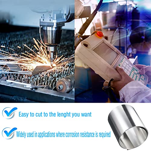 Stainless Steel Shim Stock, 304 Stainless Steel Shim Stock Roll, Full Hard Temper, 50" Long x 6" Wide x 0.004" Thick - size: 50" Long x 6" Wide x 0.004"