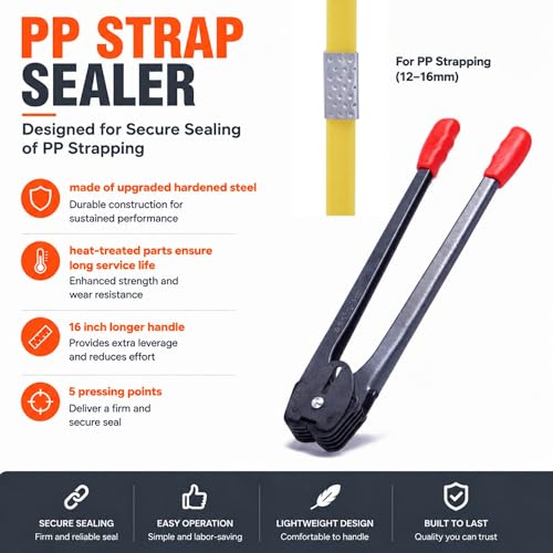 Banding Strapping Kit -Tensioner Sealer 3500ft Poly Strap 200 Seals - color: 5kg kit(blue)