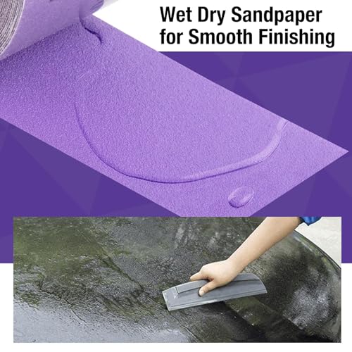 1000 Grit PSA Purple Ceramic Sandpaper Roll 2-3/4x20 Yard Film Sanding Roll - style: 1000 Grit