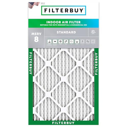 Filterbuy 10x30x1 Air Filter MERV 8 Dust & Allergy Defense (1-Pack) - size: 10x30x1