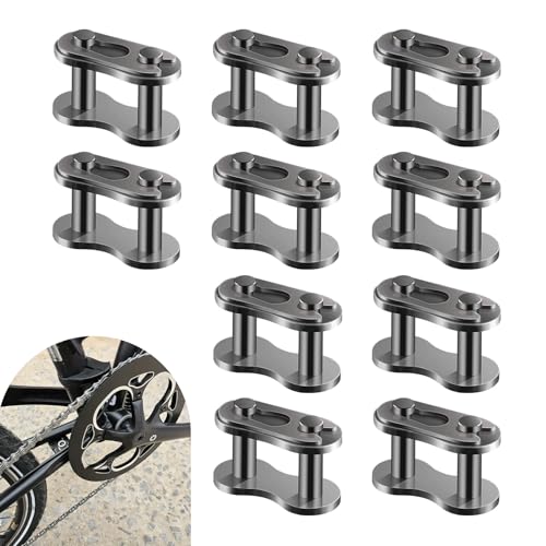 10 PCS #415 Roller Motorcycle Chain Master Links, Heavy Duty Manganese Steel Drive Chain Repair Master Connector Links, Universal for ATV Quad Scooter Motorcycle Go Kart Moped Mini Bike - size: #415