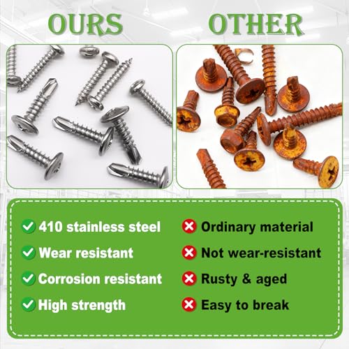 mxuteuk 1505PCS #8#10 & M2 M3 M4 Self Tapping Screws,410 Stainless Steel - size: SV #8 #10 & M2 M3 M4 Kit