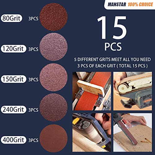 15 Pcs 4 x 24 Inch Assorted Aluminum Oxide Sanding Belt,80/120/150/240/400 Grit - size: 4x24(15pcs)