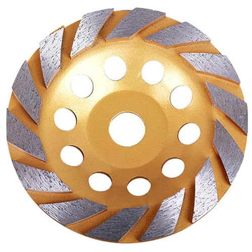 Elome Diamond Grinding Cup Wheel Disc 6" Premium Grade for Angle Grinder 14-Segment Heavy Duty Turbo Row Concrete Granite Stone Ceramic with 6/8" 20mm Thread - size: 6" Turbo