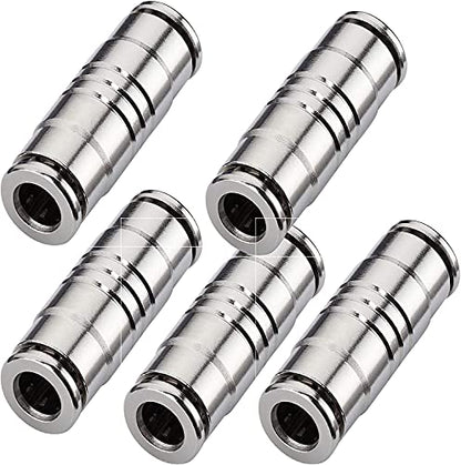 Utah Pneumatic 1/4" OD Push to Connect Brass Straight Union Fitting(5 Pack)