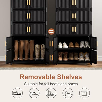 7-Tier Shoe Cabinet, 28-Pair Storage for Entryway - size: 7-Tier