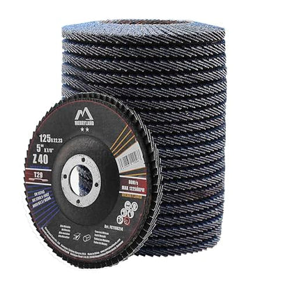 Merryland 20 Pack 40 Grit Flap Disc 5 inch Metal T29 Flap Wheel - style: Z40 20PCS