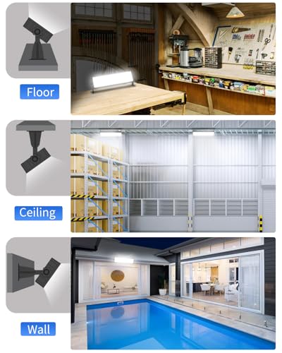 11000LM 100W LED Shop Light Plug in with Switch, IP66 for Garage Workbench - size: 1 Pack