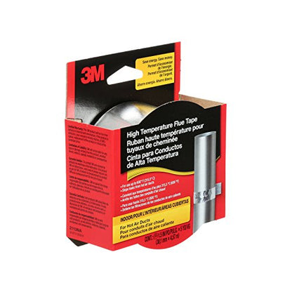 3M High Temperature Flue Tape, High Heat Sealing Tape up to 600 degrees, 15-Foot Roll (Pack of 2)
