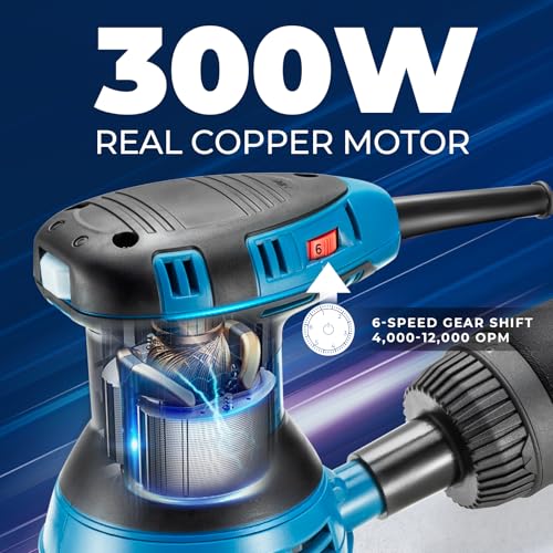Dong Cheng 5-Inch Random Orbital Sander, 2.5 Amp 12000 OPM