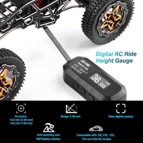 SKYRC Digital RC Ride Height Gauge, 2-38mm, 0.1mm Readout, RC Setup Tool