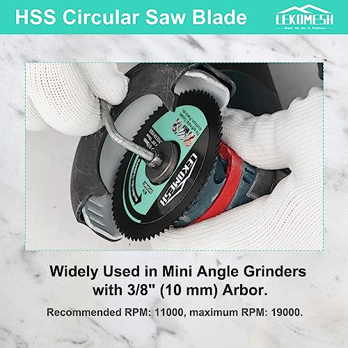 HSS Circular Saw Blade - 5pcs 3In/75mm x Arbor 3/8In/10mm Cutting Discs for Wood, Copper, Aluminum, Plastic and Soft Metal - size: 5pcs HSS Saw Blade