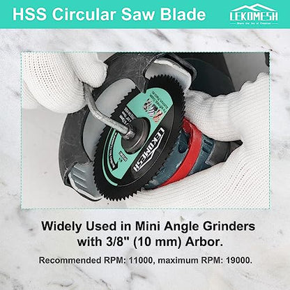 3-Piece 3" HSS Circular Saw Blade Set - 72 Teeth Cutting Discs with 3/8" Arbor for Wood, Plastic, Copper, Aluminum & Soft Metal - size: HSS Saw Blade
