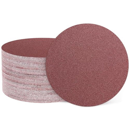 HARFINGTON 50 Pcs 4 Inch Sanding Discs 80 Grit Red Aluminum Oxide - size: 4 Inch(80 Grit)