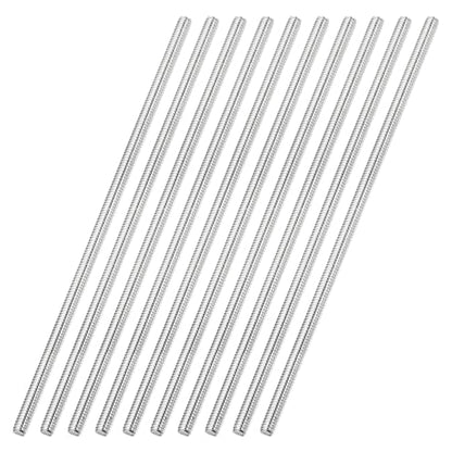 uxcell 10Pcs Fully Threaded Rod M2 x 0.4mm Pitch 60mm/2.4 Inch Threaded - size: M2x0.4mmx60mm