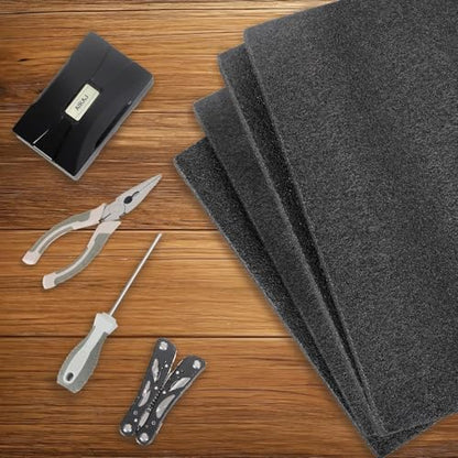 6‑Pack Black Polyethylene Foam Sheets, 12 x 16 x 0.5 Inch Customizable Protective Tool Padding