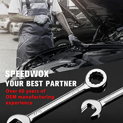 SPEEDWOX Mini Wrench Set 4mm-11mm & 5/32"-7/16" Open and Box End Wrench Set - size: 2 set wrench