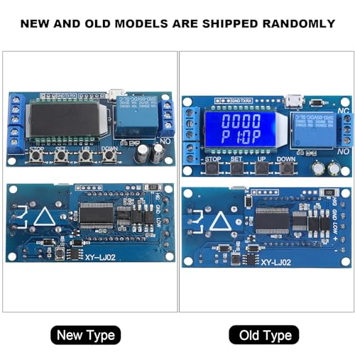 Emoshayoga XY LJ02 Electronic Delay Timer Module Cycle Relay Switch Circuit Delayed Power Off 6 30V LCD Display