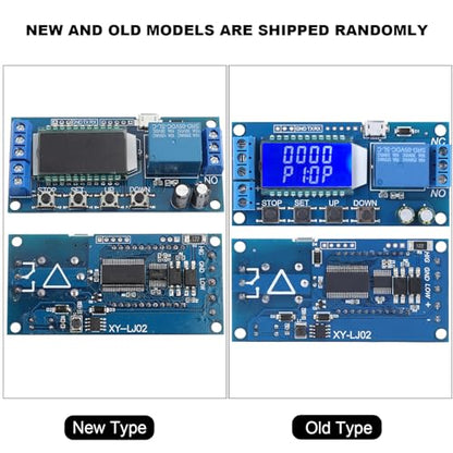 Emoshayoga XY LJ02 Electronic Delay Timer Module Cycle Relay Switch Circuit Delayed Power Off 6 30V LCD Display
