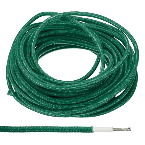 PATIKIL 9.8Ft 18AWG Electronic Wire, -30 to 200 Degrees Celsius Insulated High Temperature Resistant Electrical Flexible Silicone Cable for Lamp Boiler Heater, Green - color: Green, size: 18AWG