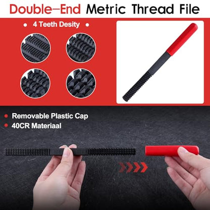 15 Pcs Metric Thread Chaser Set M6 M8 M10 M12 Thread Restorer Tool