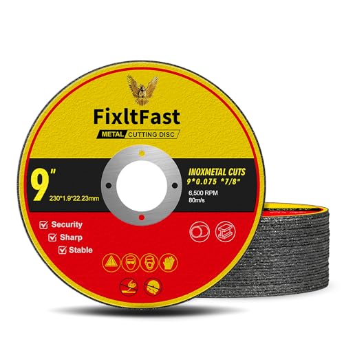 FIXLTFAST 9 x 0.075 x 7/8" Metal & Stainless Steel Cut Off Wheel -10 PCS - size: 9
