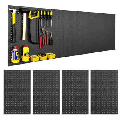 WallPeg Pegboard Kit - 4 Each 24"x16" Peg Board Panels - Made in USA - Mounted Size is 64" x 24" Pegboards Wall Organizer for Walls Home, Garage Tool Storage, Office Organization, Kitchen, Craft Room