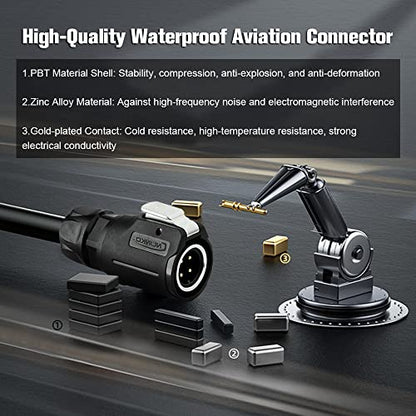 4 Pin Waterproof M16 Electrical Connector with Dust Cover 10A 400V - style: 4 Pin Connector+plug dust cover